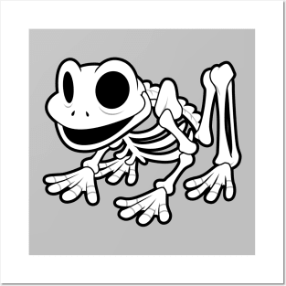 Skelly Frog Posters and Art